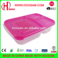 Wholesale Clear Plastic 3-Compartment Bento Lunch Box Food Containers
